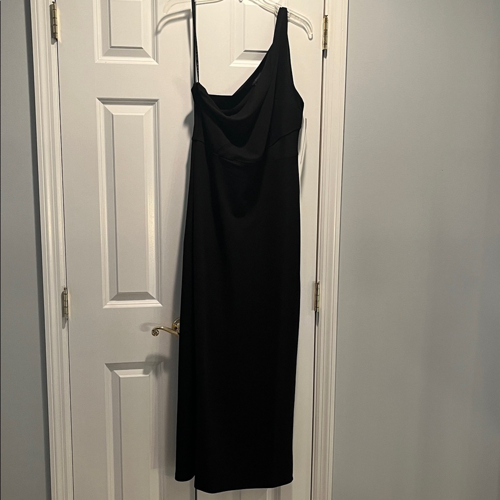 Elegant Black Maxi One Shoulder Dress